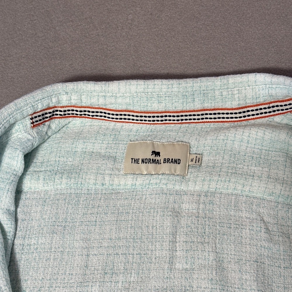 The Normal Brand Men's Green Light Weight Beach Shirt 100% Cotton Size XL - Picture 4 of 7